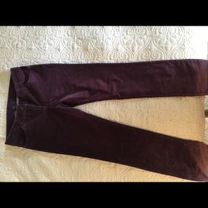 Mini Boden velvet jeans never worn purple 12